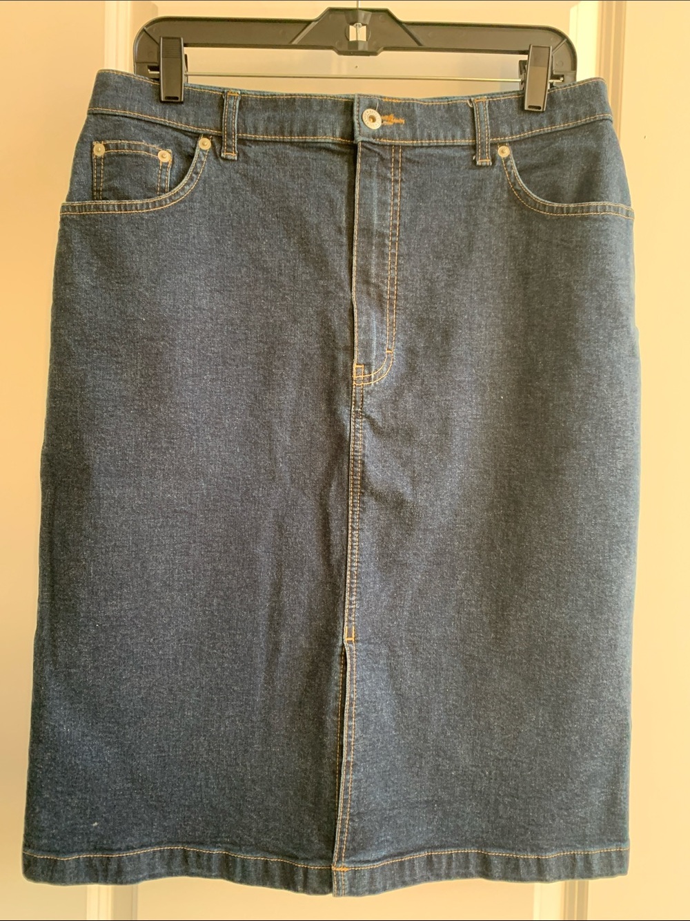 Marks & Spencer Dark Blue Denim Pencil Skirt